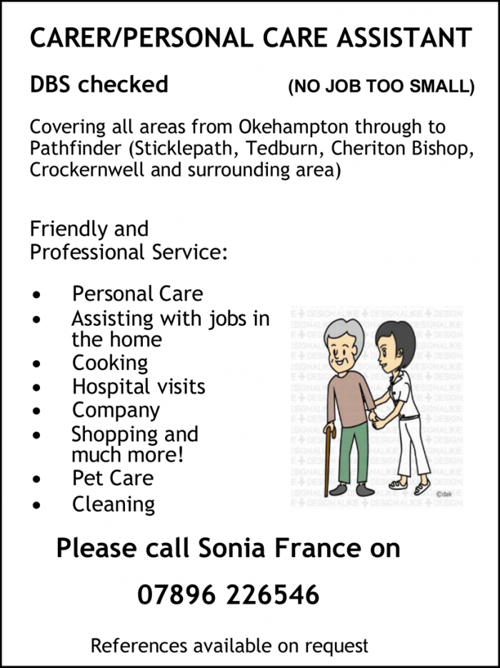 Sonia France – Carer/Personal Care Assistant